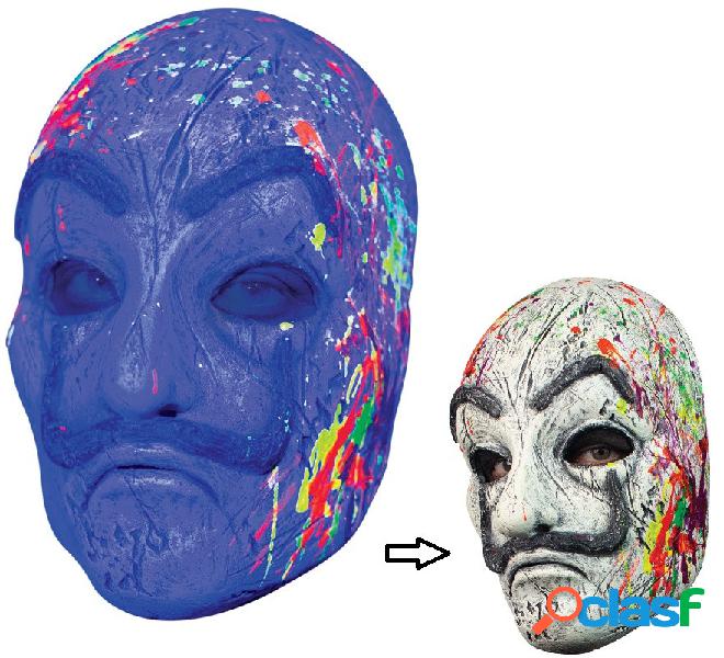 Máscara Urban Mask de Artista Surrealista con Efecto Neón