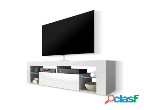 Mueble de TV SELSEY Bianko Blanco (140 x 50.5 x 35)