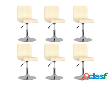 Pack 6 Sillas de Comedor VIDAXL Beige Tela