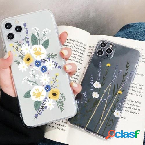 Phonecase Diseños de flores florales transparentes Cubierta