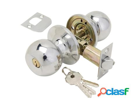 Pomo puerta wolfpack con llave cromado