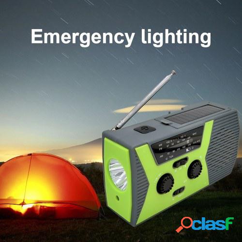 Radio de emergencia AM / FM y NOAA Radio de manivela con