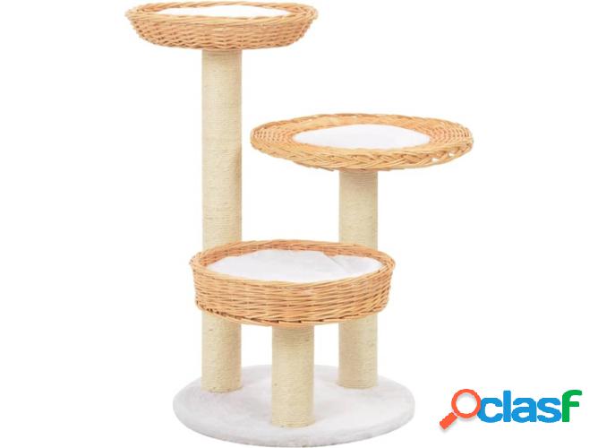 Rascador Árbol para Gatos VIDAXL Postes Madera Sauce