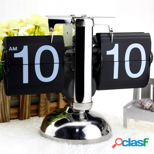 Reloj de mesa a pequeña escala Reloj de volteo retro Reloj