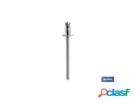 Remache aluminio normal 6 x 15 mm caja 250 unid.