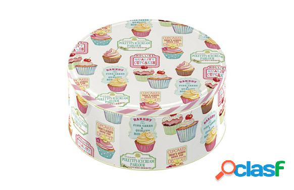 Set de 2 latas decorativas de 20 y 22cm de diámetro