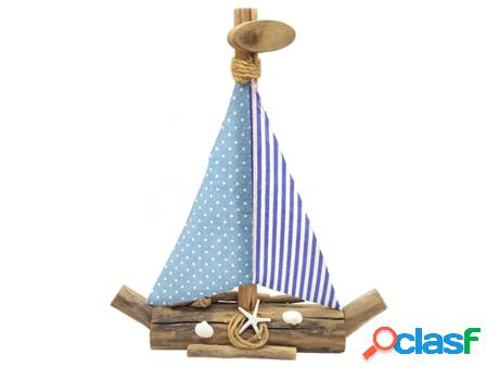 Signes Grimalt - Barco velero Azul de Madera | Colgante
