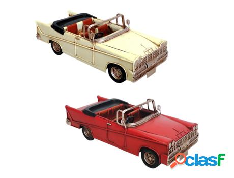 Signes Grimalt - Coche Vintage 2 Unidades Blanco de Hojalata