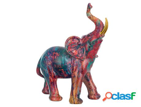 Signes Grimalt - Figura Elefante Rojo de Resina | Figura de