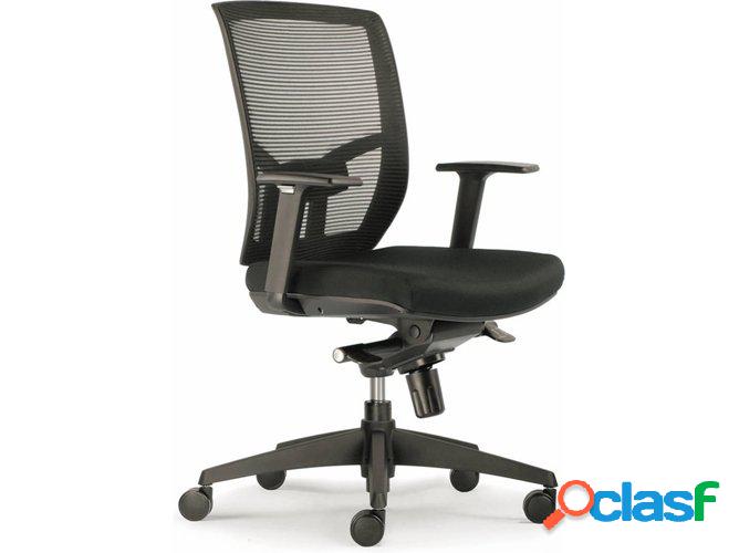 Silla de Escritorio Operativa EUROMOF Chicago Negro (Malla)