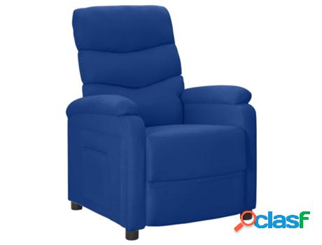 Sillón VIDAXL reclinable Azul (Tela - 72 x 92.5 x 101.5 cm)