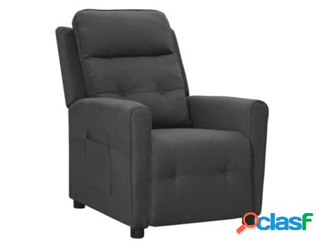 Sillón VIDAXL reclinable Gris (Tela - 70 x 90 x 101 cm)