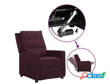 Sillón VIDAXL reclinable elevable Púrpura (Tela - 70 x