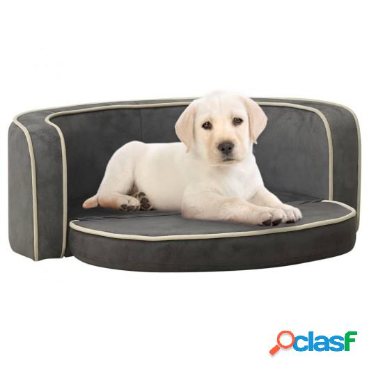 Sofá plegable para perros cojín lavable felpa gris