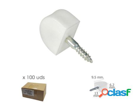 Soporte estanteria tornillo pequeño blanco (caja 100