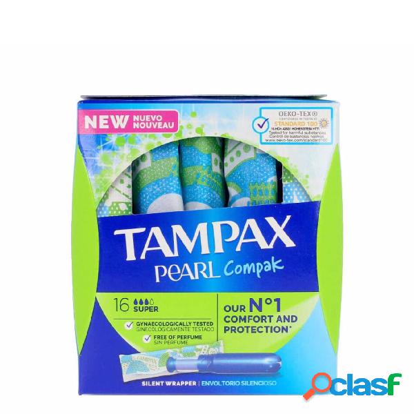 Tampax Pearl Compak Super Tampones con Aplicador x16