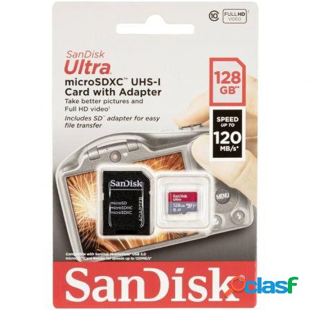 Tarjeta de memoria sandisk ultra 128gb microsdxc uhs-i con