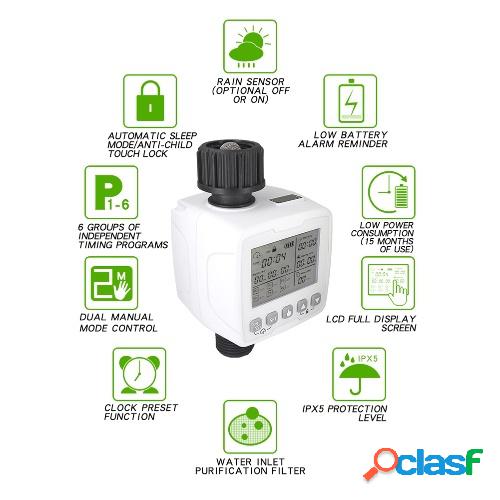 Temporizador de riego automático inteligente IPX5