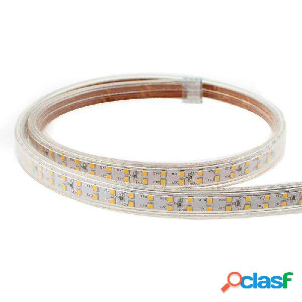 Tira led 220v smd2835 doble 180led/m carrete 1 metro rojo