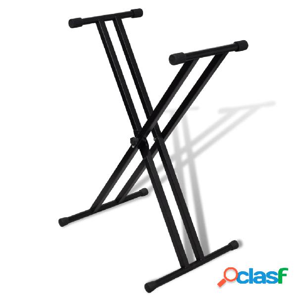 vidaXL Ajustable Soporte Doblado De Teclado Musical Marco-X