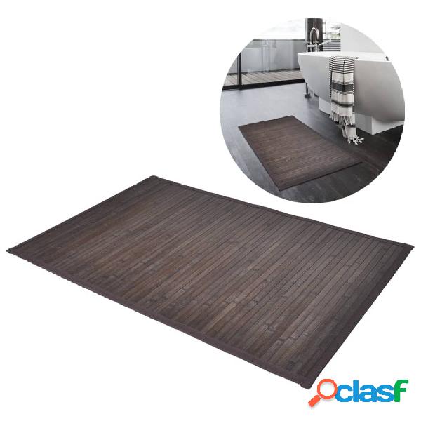 vidaXL Alfombrilla de baño de bambú 60x90 cm marrón