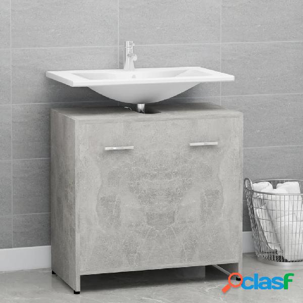 vidaXL Armario de cuarto de baño aglomerado gris hormigón