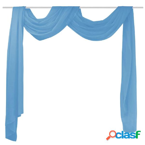 vidaXL Cortina de gasa vaparosa turquesa 140x600 cm