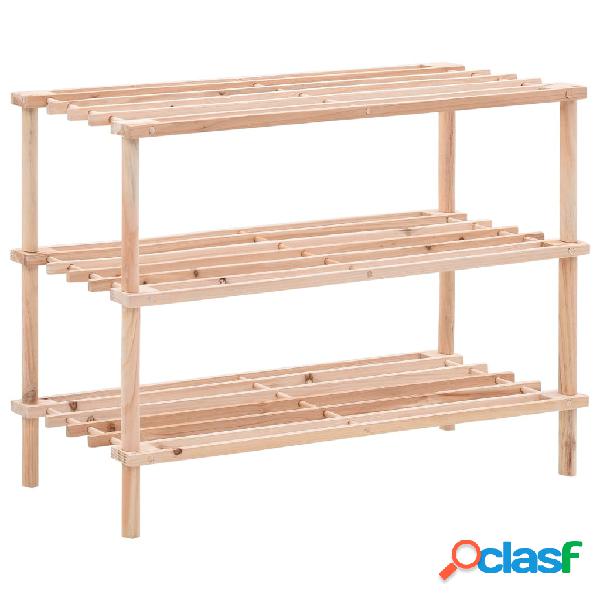 vidaXL Estantería de zapatos con 3 niveles madera de abeto