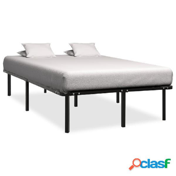 vidaXL Estructura de cama de metal negro 160x200 cm