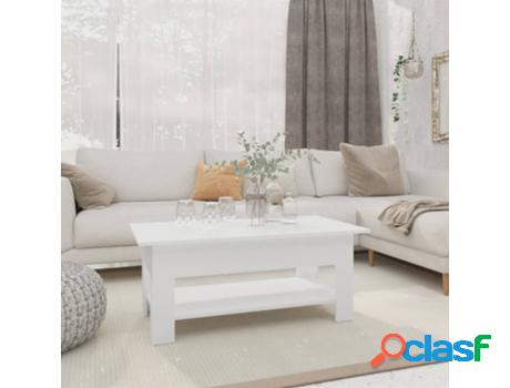 vidaXL Mesa de centro de aglomerado blanco 102x55x42 cm