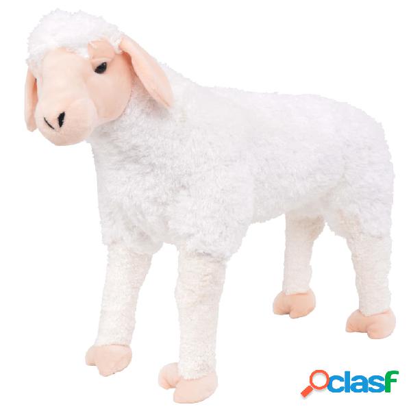 vidaXL Oveja de peluche de pie color blanco XXL
