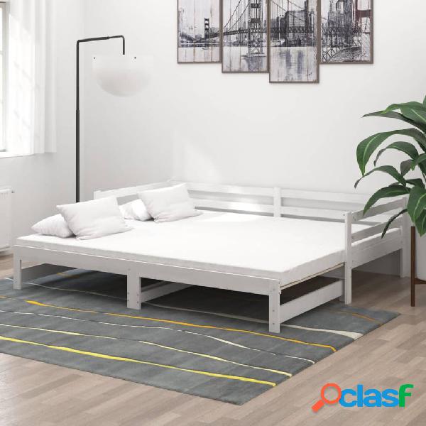 vidaXL Sofá cama extraíble madera maciza de pino blanco