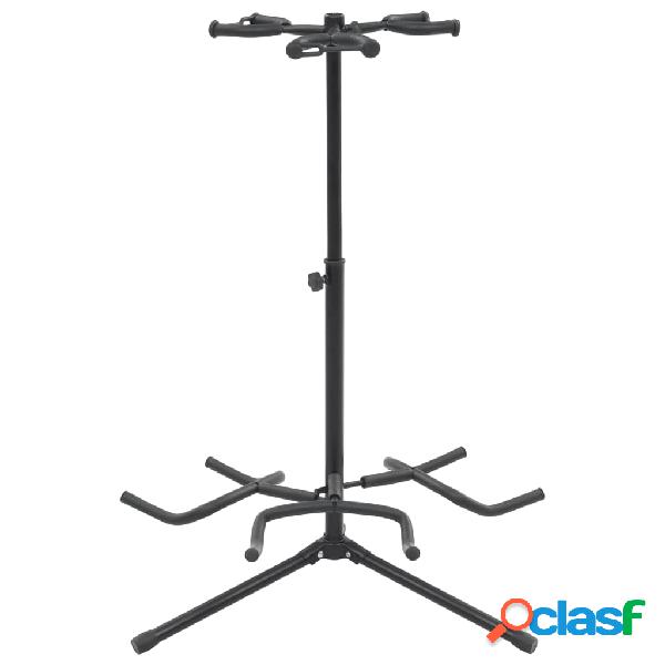 vidaXL Soporte para guitarra de acero negro