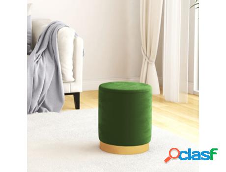 vidaXL Taburete redondo verde terciopelo
