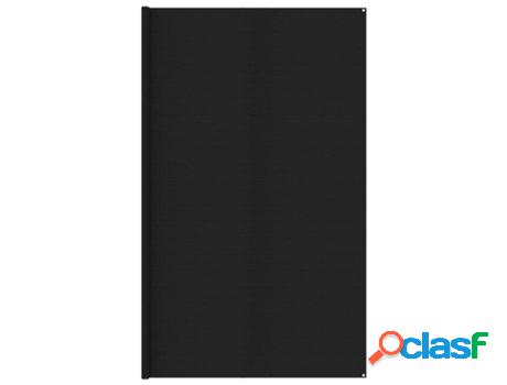 Alfombra de Camping VIDAXL hdpe negro 400x400 cm