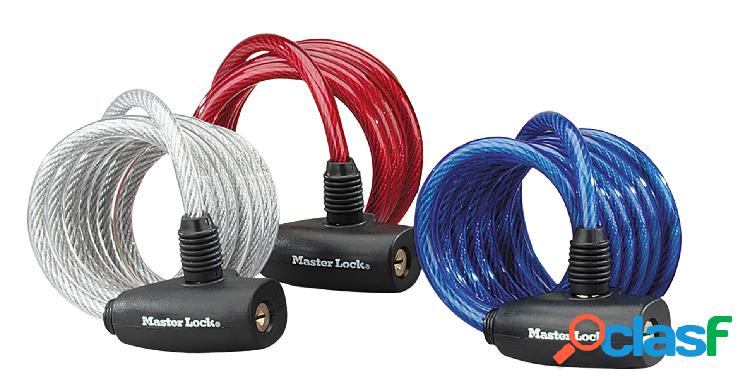 Antirrobo de cable espiral Ø8mm 180cm llave Master