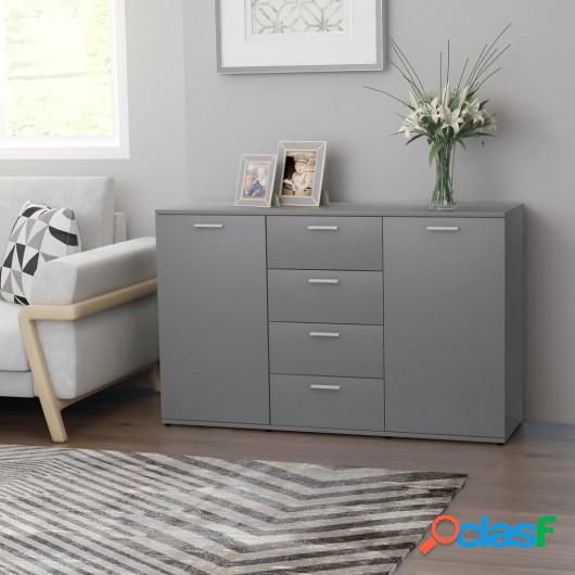 Aparador de aglomerado gris 120x35,5x75 cm
