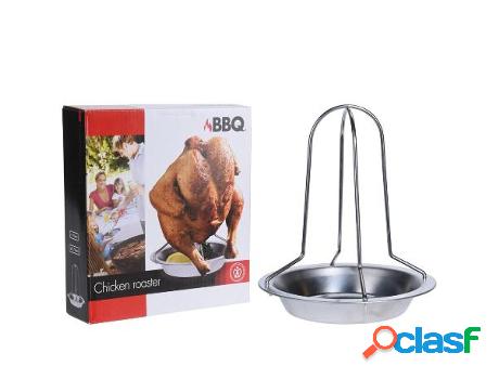 Asador pollos inoxidable varilla 17x22 cm