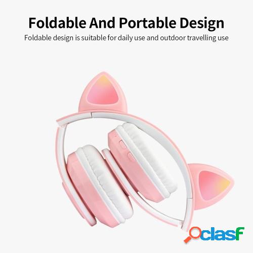 B39 Cute Cat Ear Headset Wireless BT5.0 Auriculares para