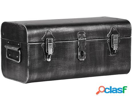 Baúl LABEL51 Negro (47 x 28 x 20 cm - Metal)