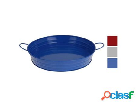 Bandeja chapa pintada con asas 33 cm