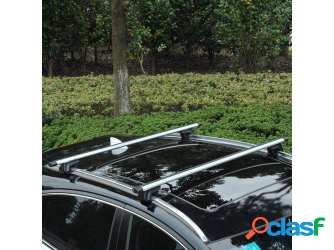 Barras de Techo HOMCOM C10-007 Plateado (135 cm)