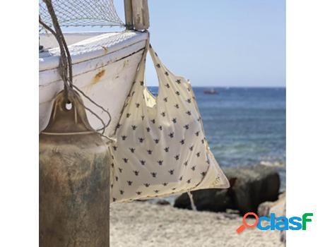 Bolsa compra algodon organico 100% plegable 52x47 cm.