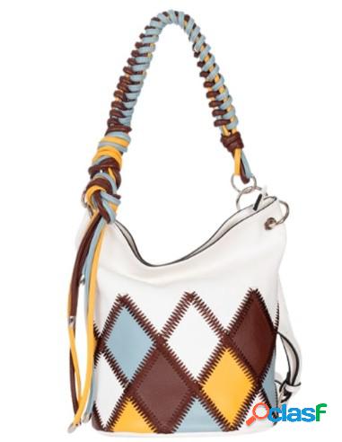 Bolso Martina K Rombos En Colores Mostaza