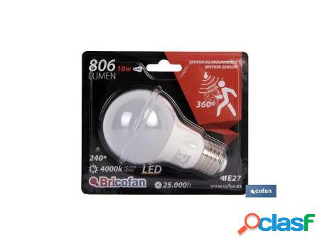 Bombilla clasic sensor e27 10w 806lm 4000k