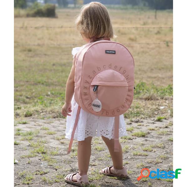 CHILDHOME Mochila escolar para niños ABC rosa y cobre