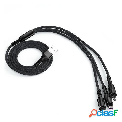 Cable de carga USB 3 en 1 Línea de cargador múltiple Tipo