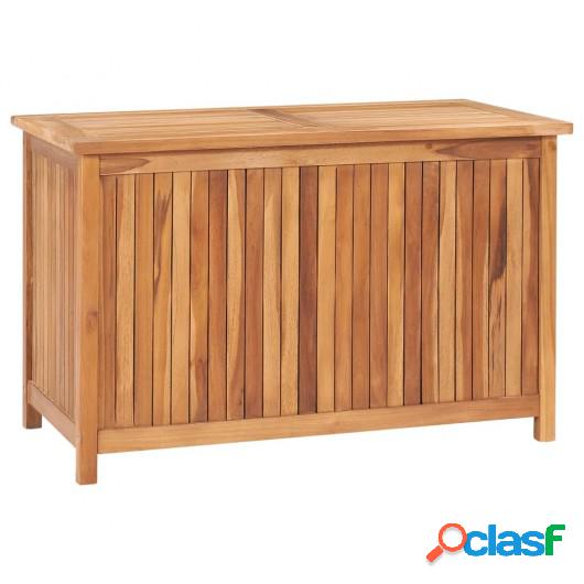 Caja de almacenaje de jardín 90x50x58 cm madera maciza de