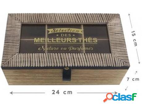 Cajas De Té HOGAR Y MÁS Madera Para Infusione