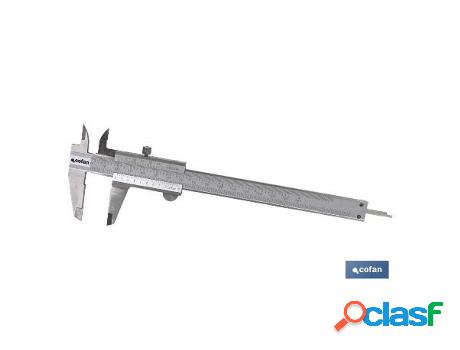 Calibre pie de rey acero inoxidable 0-200